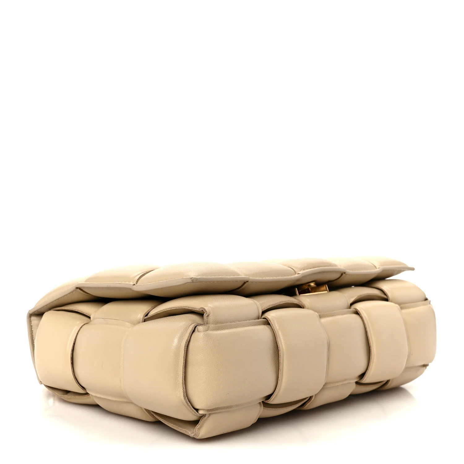 Lambskin Maxi Intreccio Padded Chain Cassette Crossbody Bag Porridge - Top Club