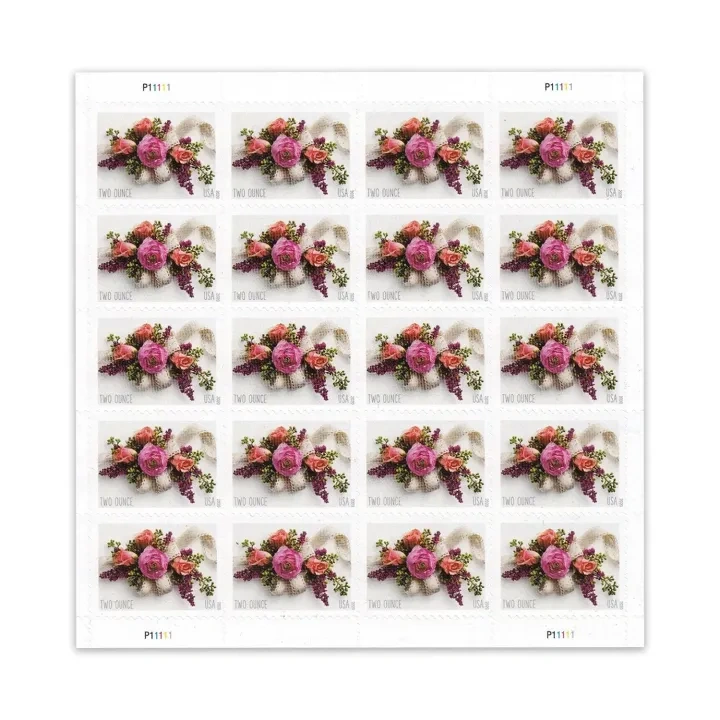 (2020) USPS Garden Corsage Wedding Postage Stamps