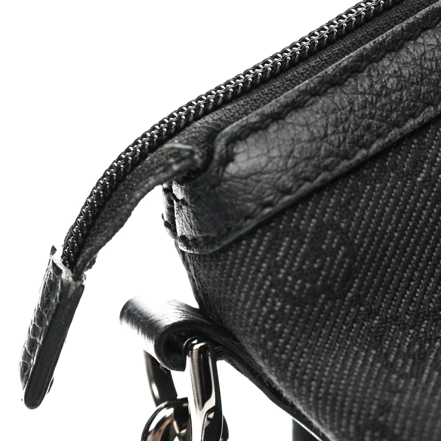 Nylon Monogram Medium GG Charm Dome Satchel Black - Top Club