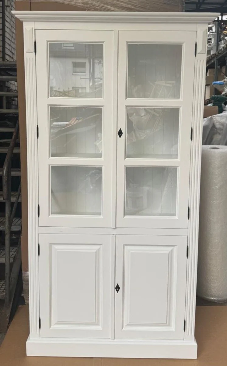 Country house style solid wood dining room cabinet white 110 x 40 x H. 200 cm