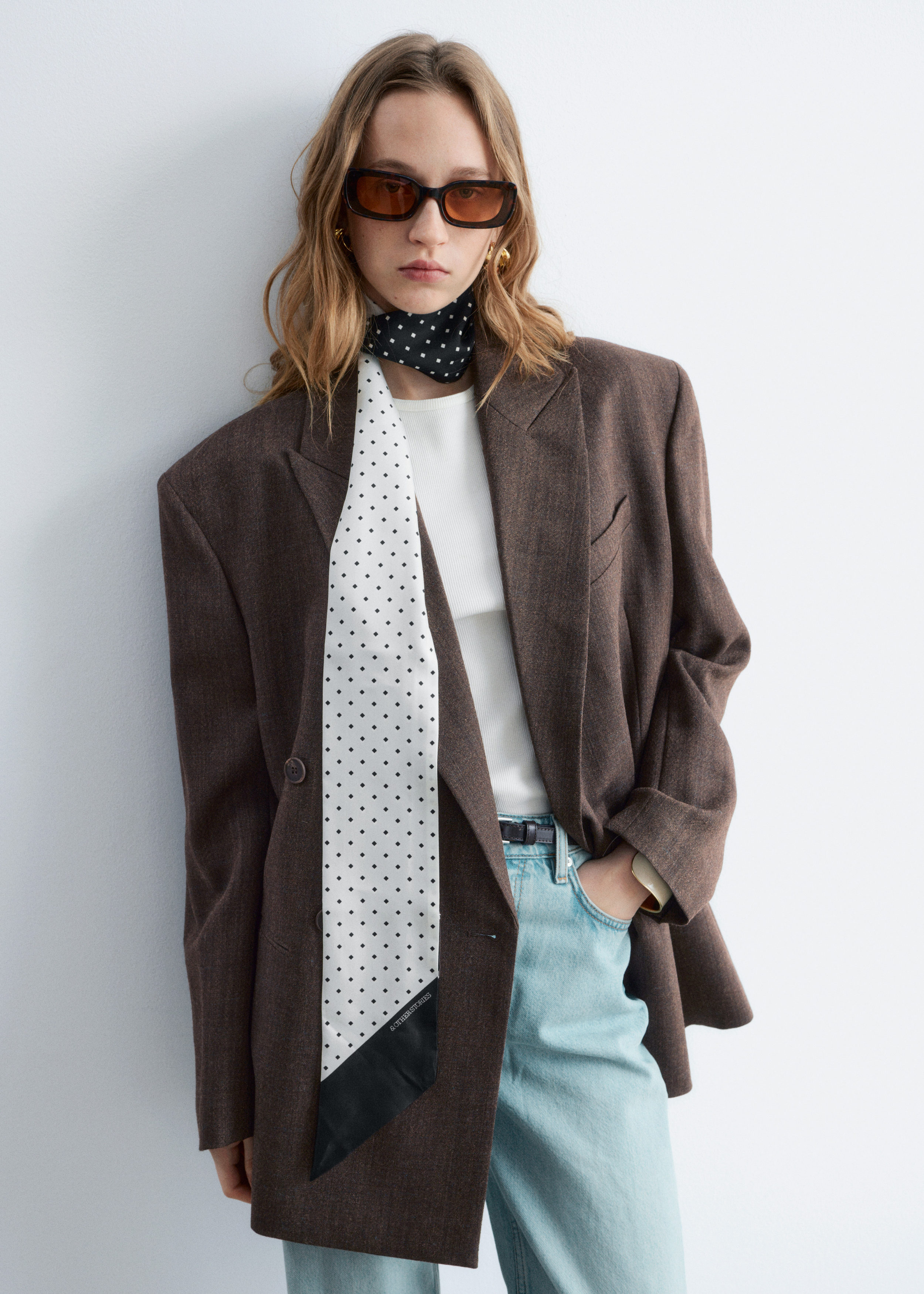 & Other Stories DOUBLE-BREASTED WOOL BLAZER