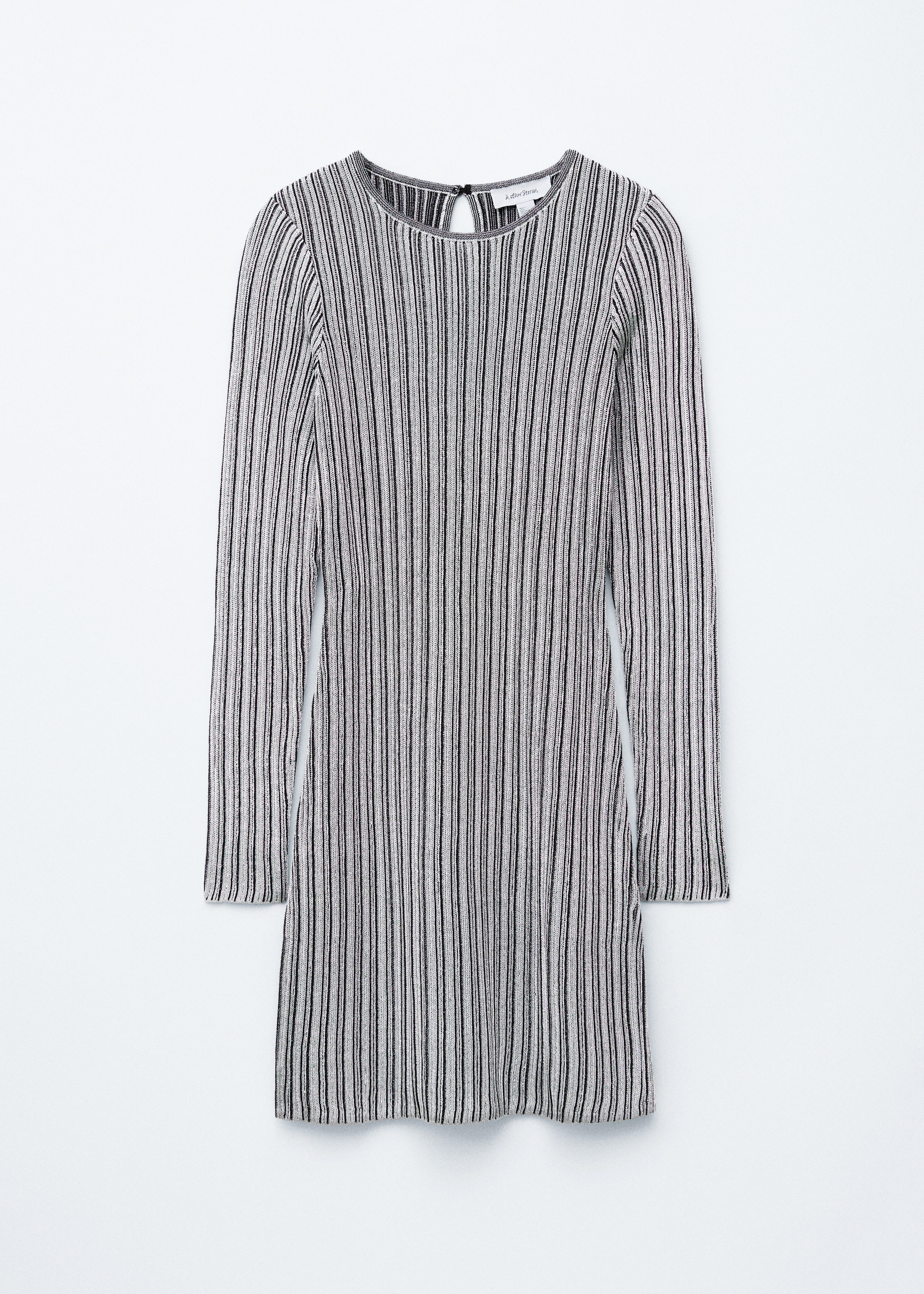 & Other Stories LONG-SLEEVE RIB-KNIT MINI DRESS
