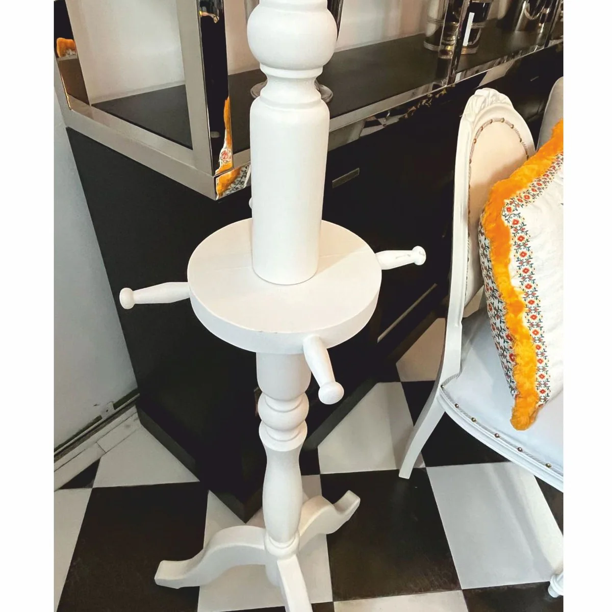 Country house style coat stand white H. 200 cm - wardrobe furniture