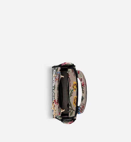 MINI LADY D-LITE BAG Pink Multicolor D Petites Fleurs Embroidery - Top Club