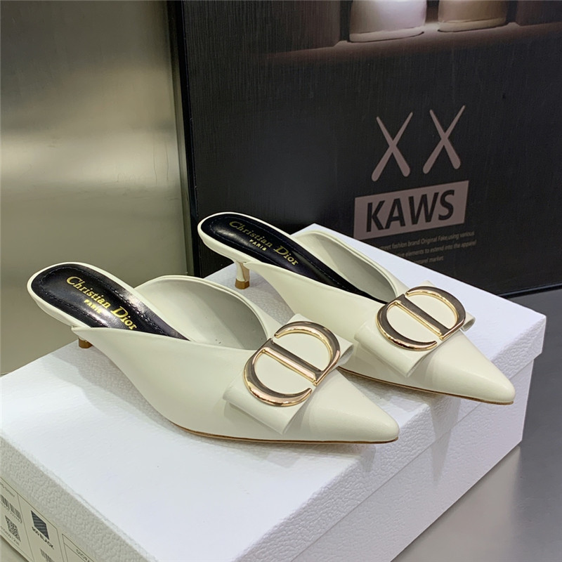 Dior spring and summer new jelly-colored pointed mules - Sneaker Replica Workshop