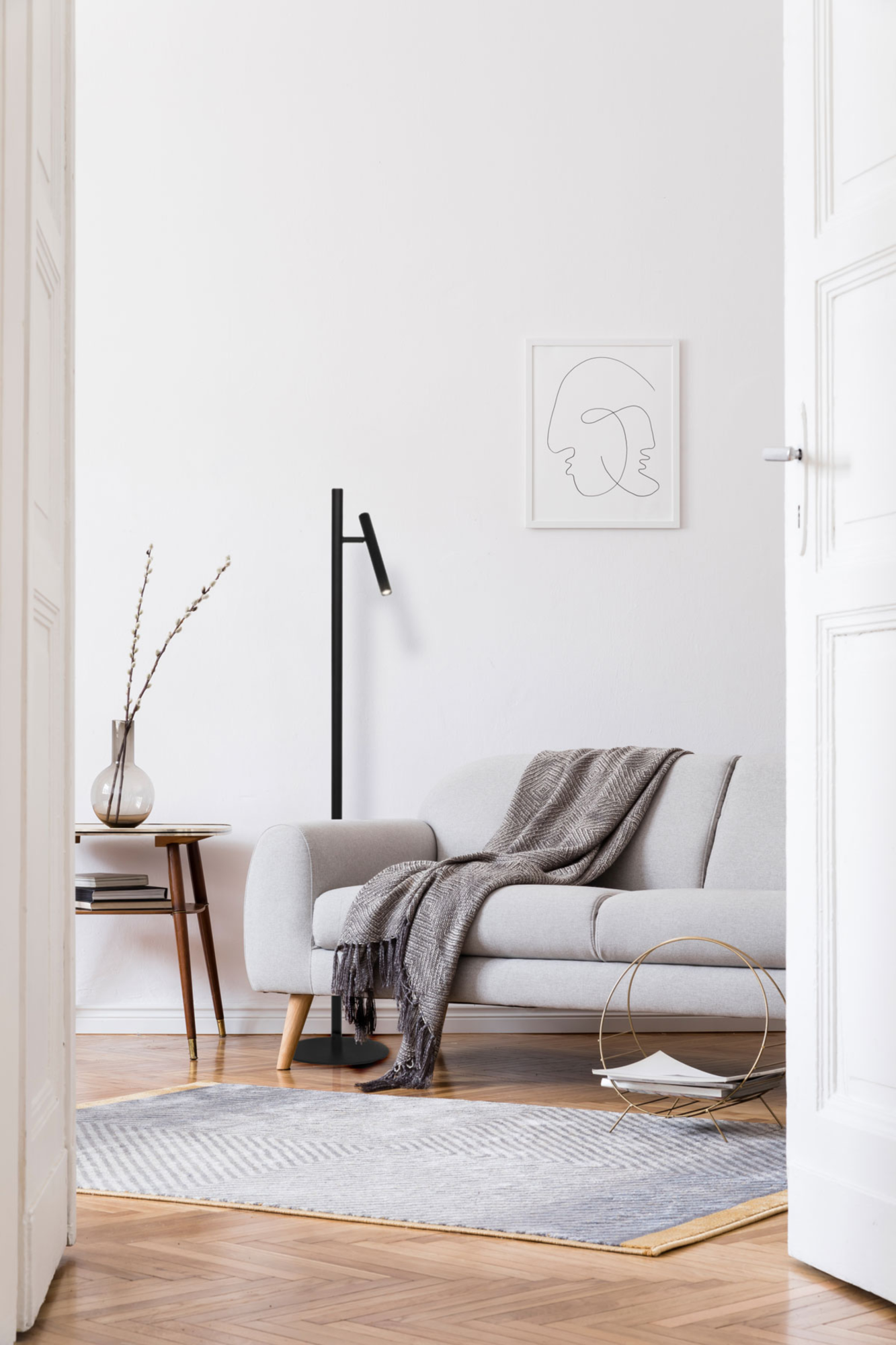 GERT VLOERLAMP 1-LICHTS ZWART