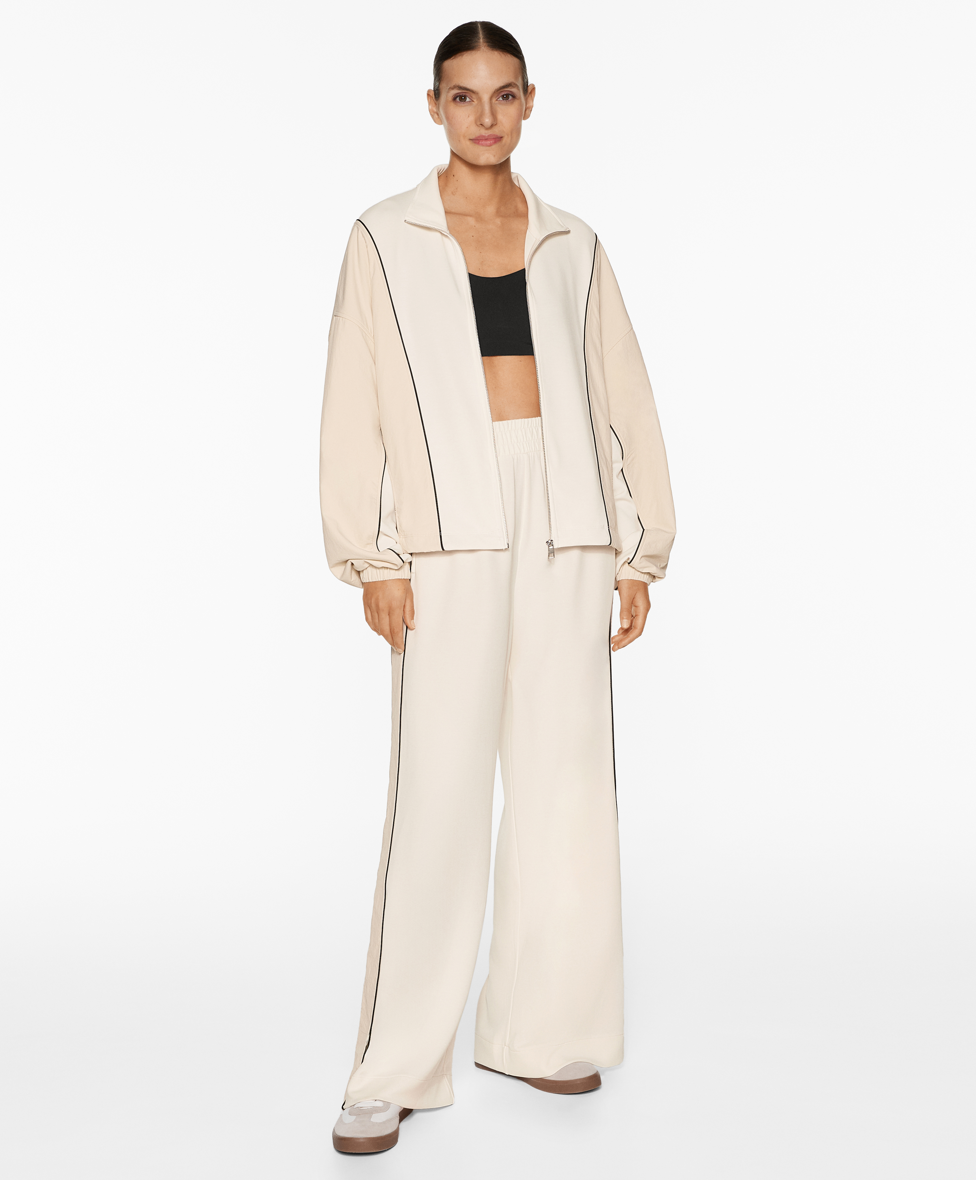 OYSHO Side appliqué jacket with modal