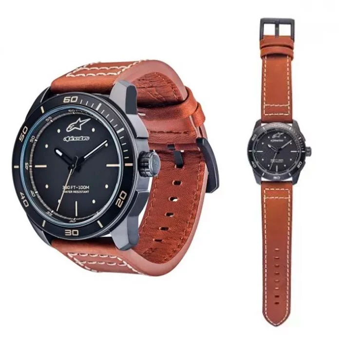 ALPINESTARS 3H LEATHER BROWN / BLACK WATCH
