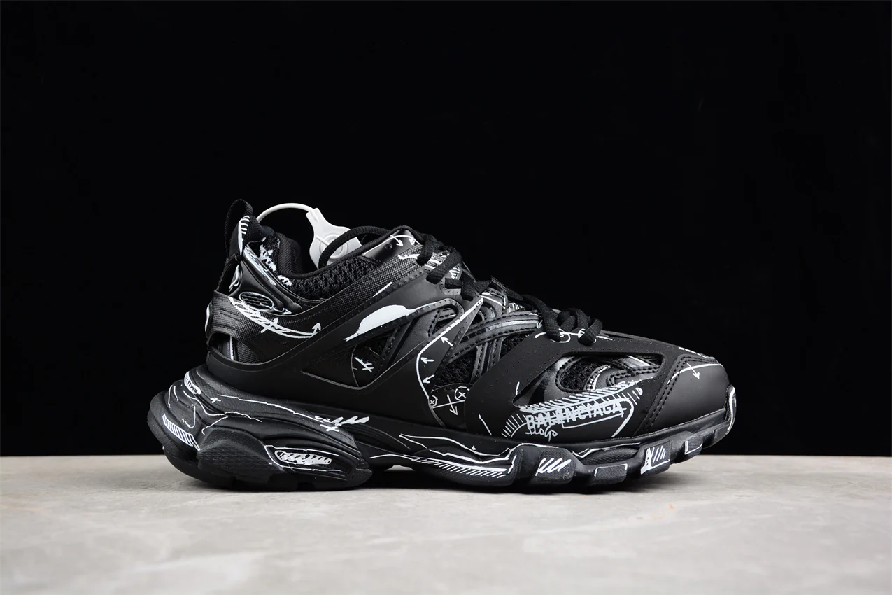 Balenciaga Track Sketch-Print Panelled Sneaker - Sneaker Replica Workshop