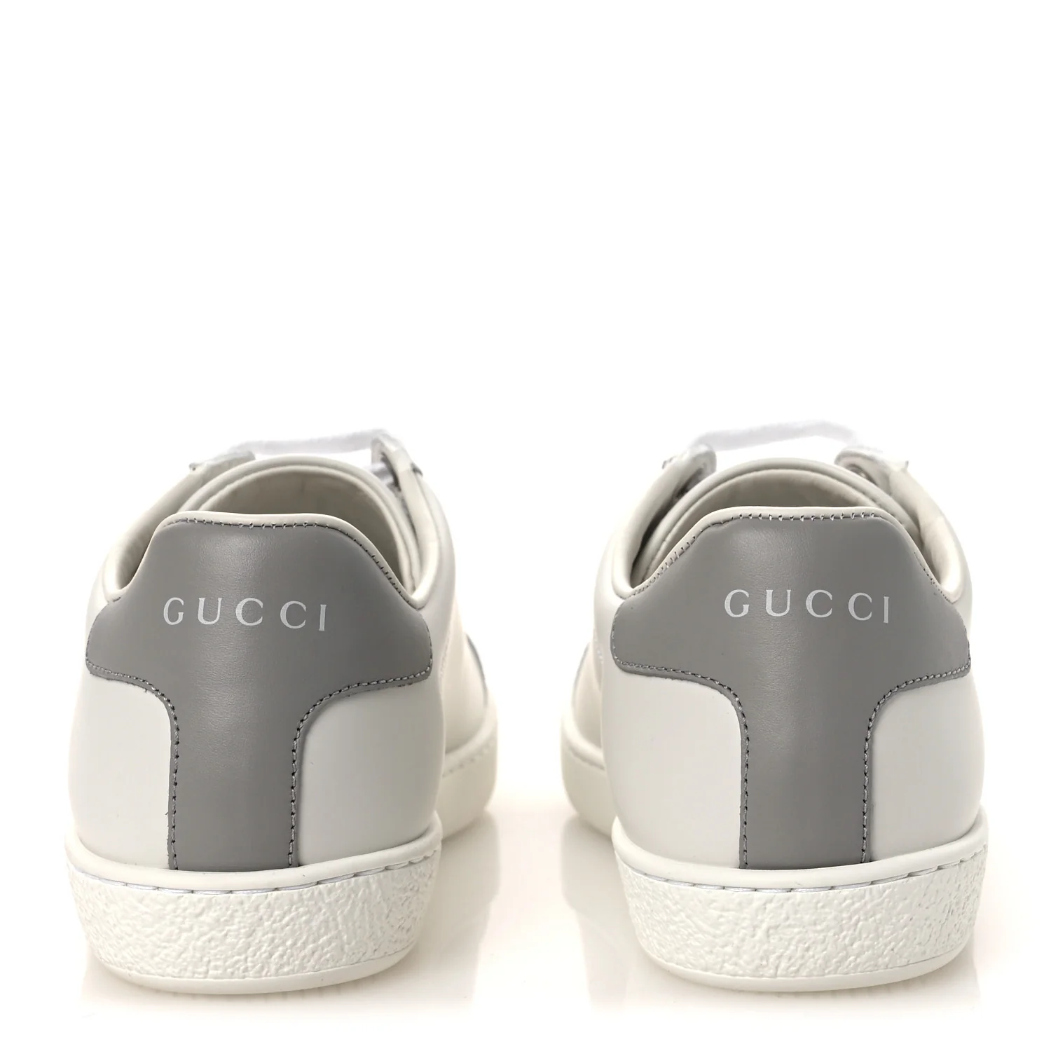 Calfskin Interlocking G Perforated Womens Ace Sneakers 37 White Grey Sky - Top Club