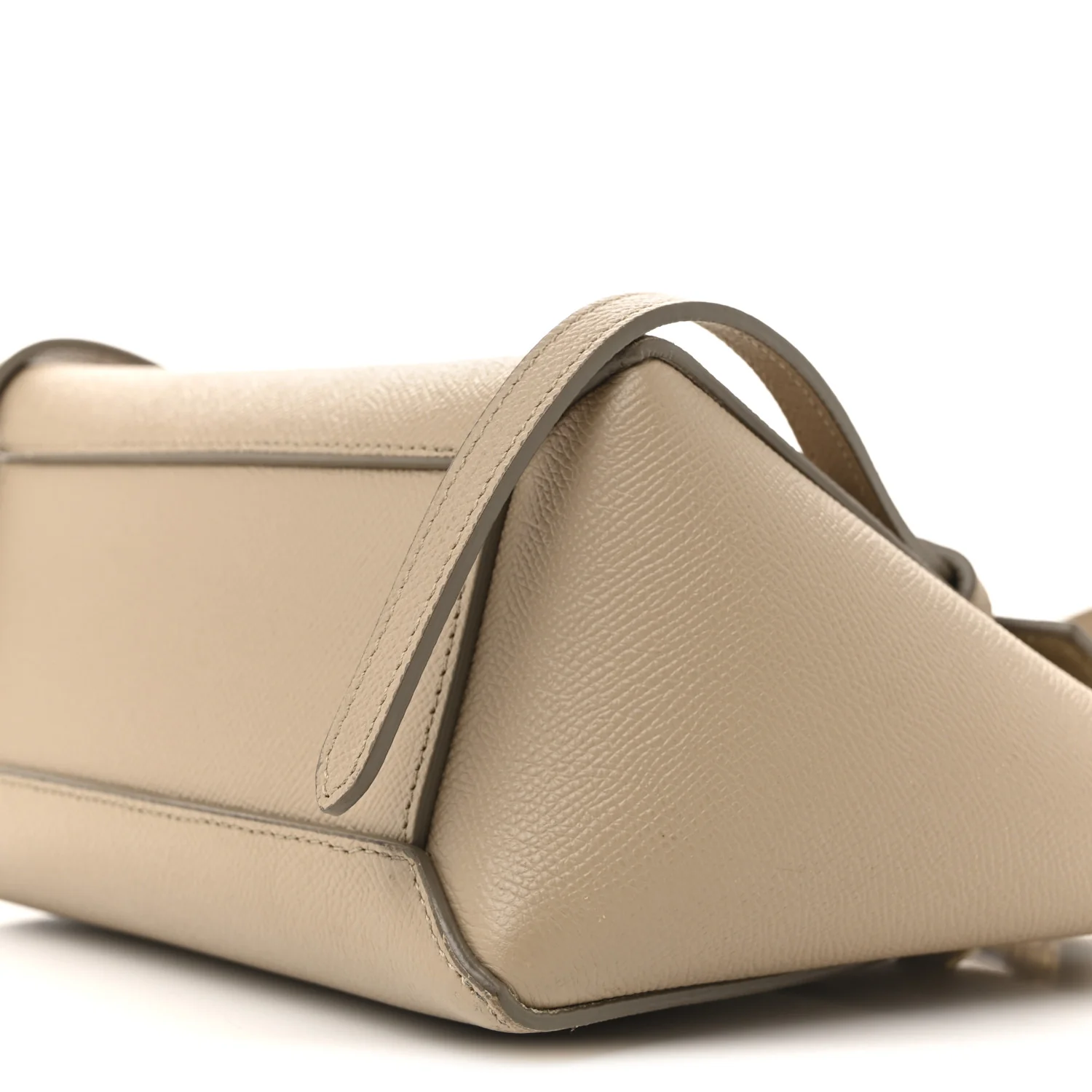 Grained Calfskin Nano Belt Bag Light Taupe - Top Club