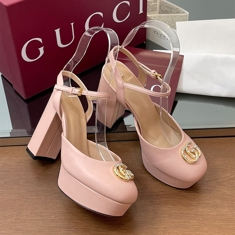 GUCCI Women s platform pump with crystal Double G - Top Club