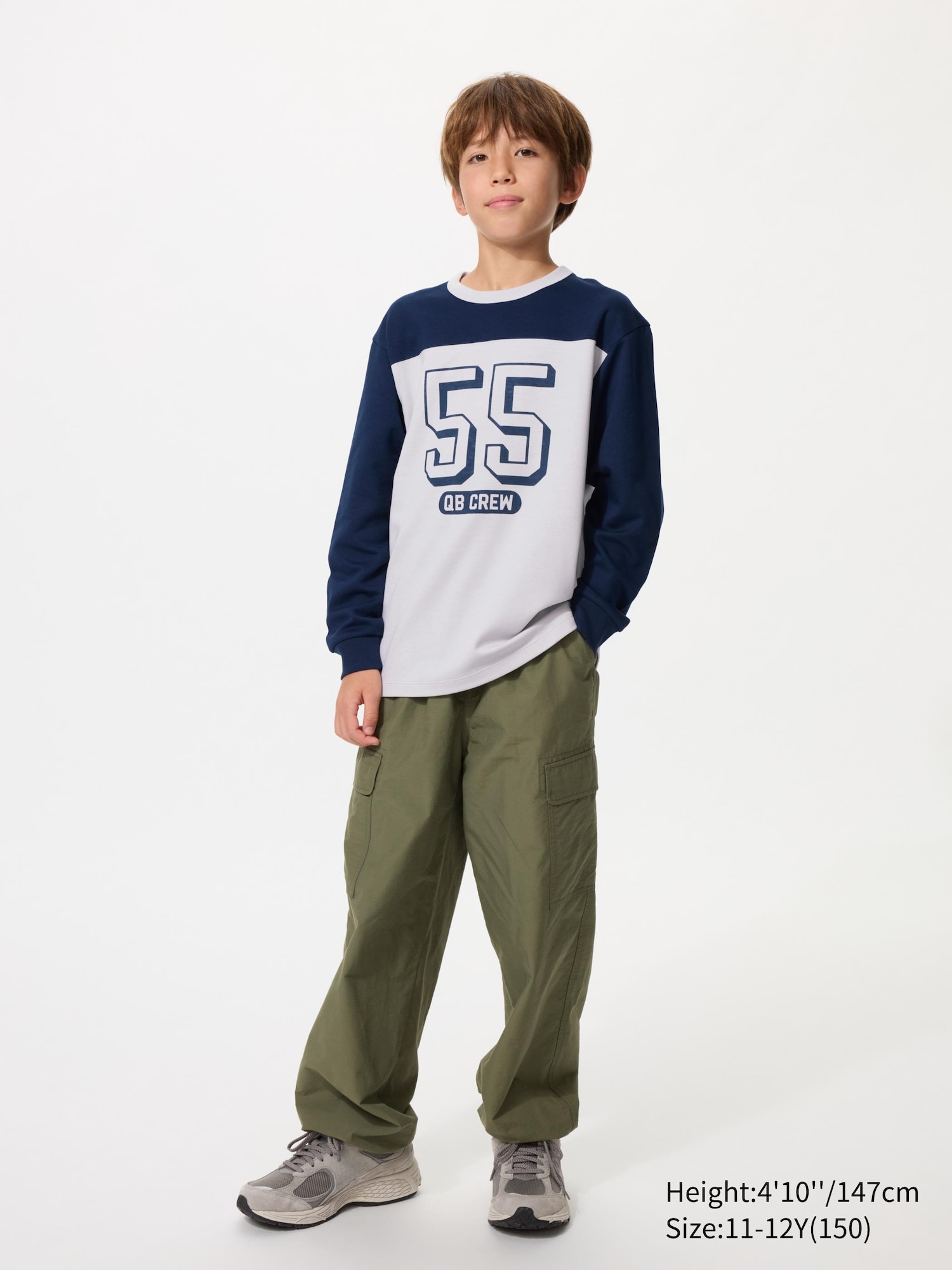 KIDS AIRism Cotton Crew Neck T-Shirt Long Sleeve