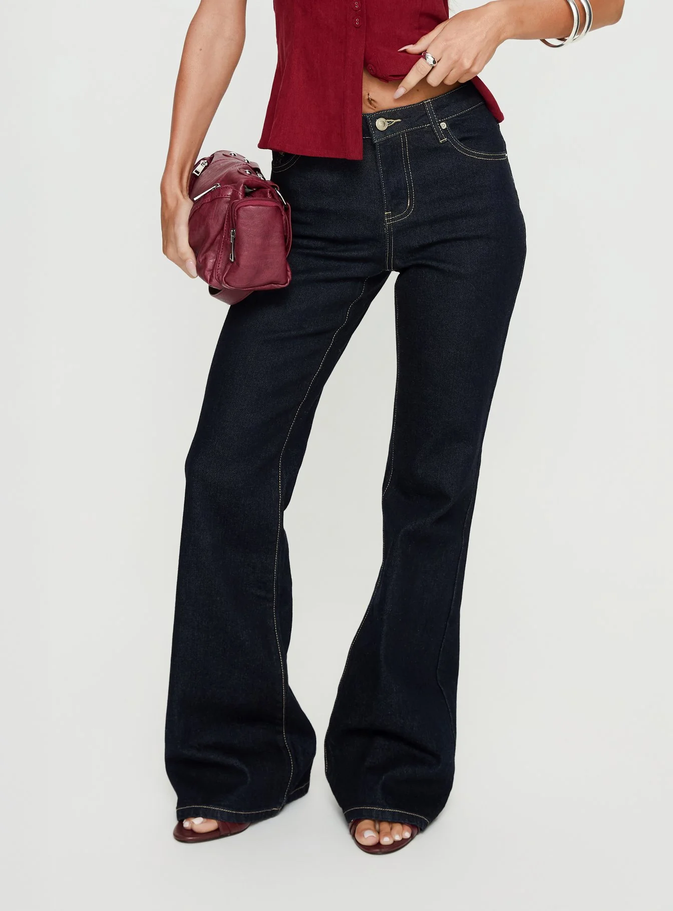 Magic Mirror Mid Rise Bootleg Jeans Raw Indigo