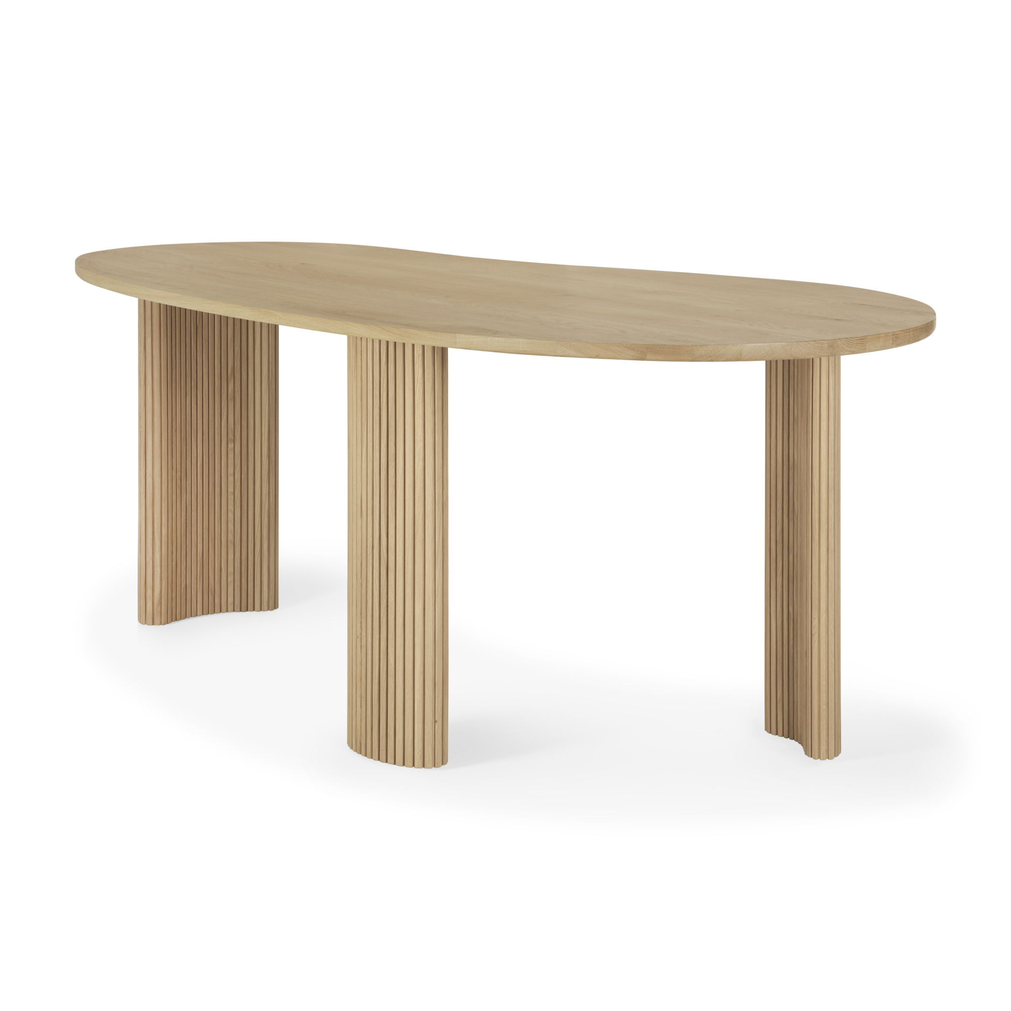 Bureau Boomerang 200 cm eiken