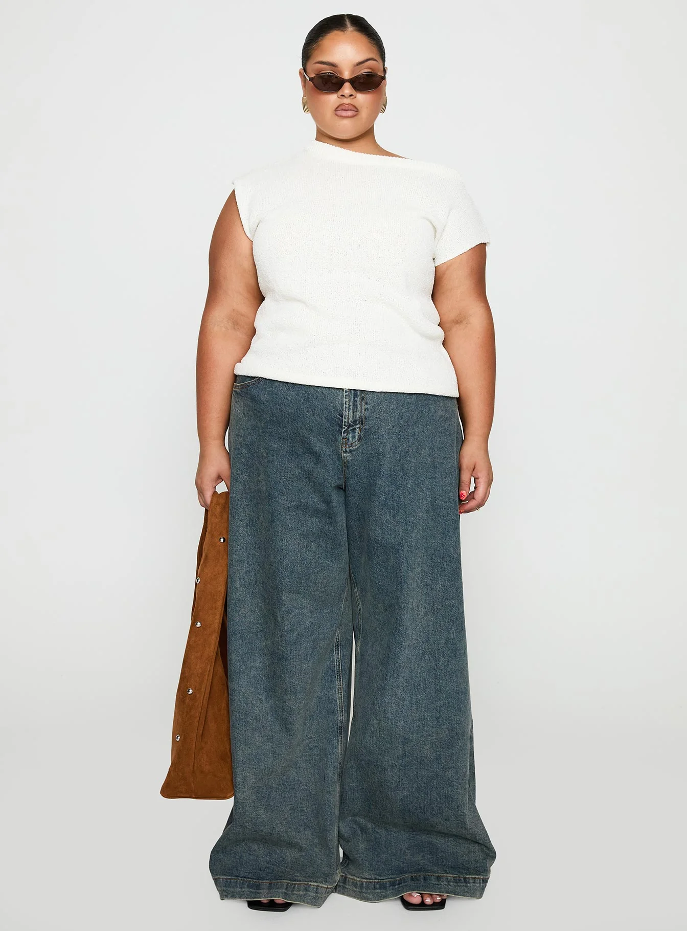 Ashfield Off Shoulder Top White Curve