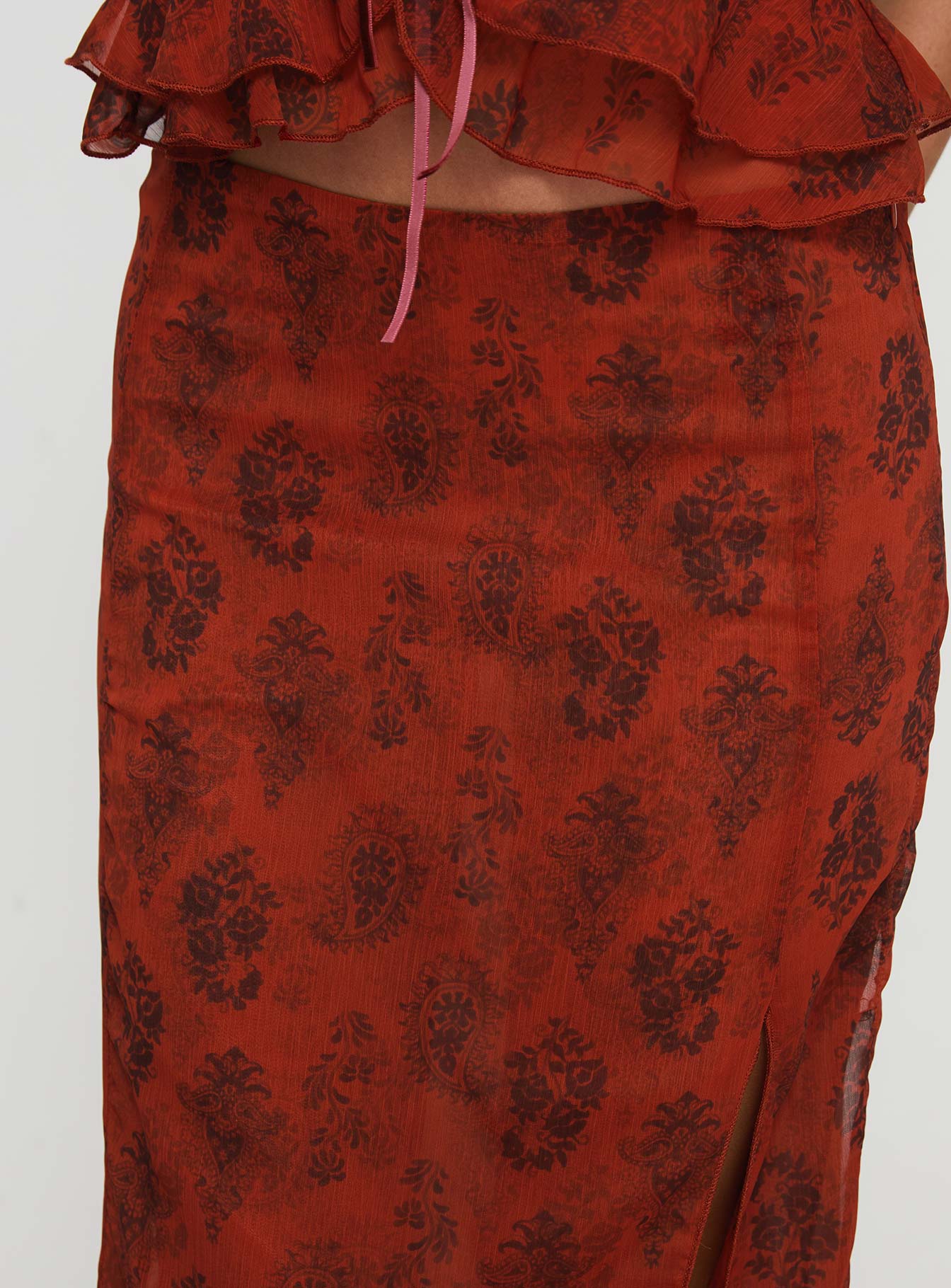 Nikolise Maxi Skirt Red