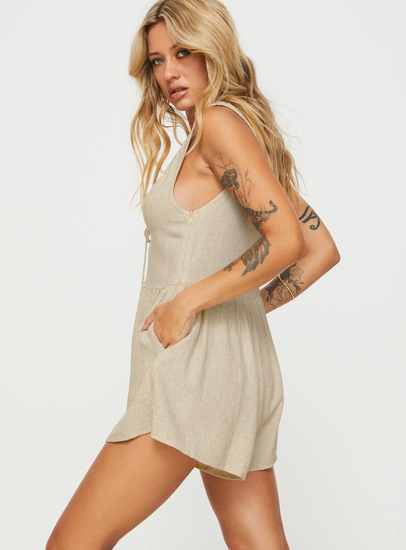 Mackellar Romper Beige