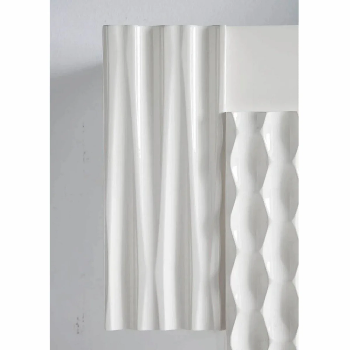Luxury designer washbasin wall cabinet high gloss white 170 cm
