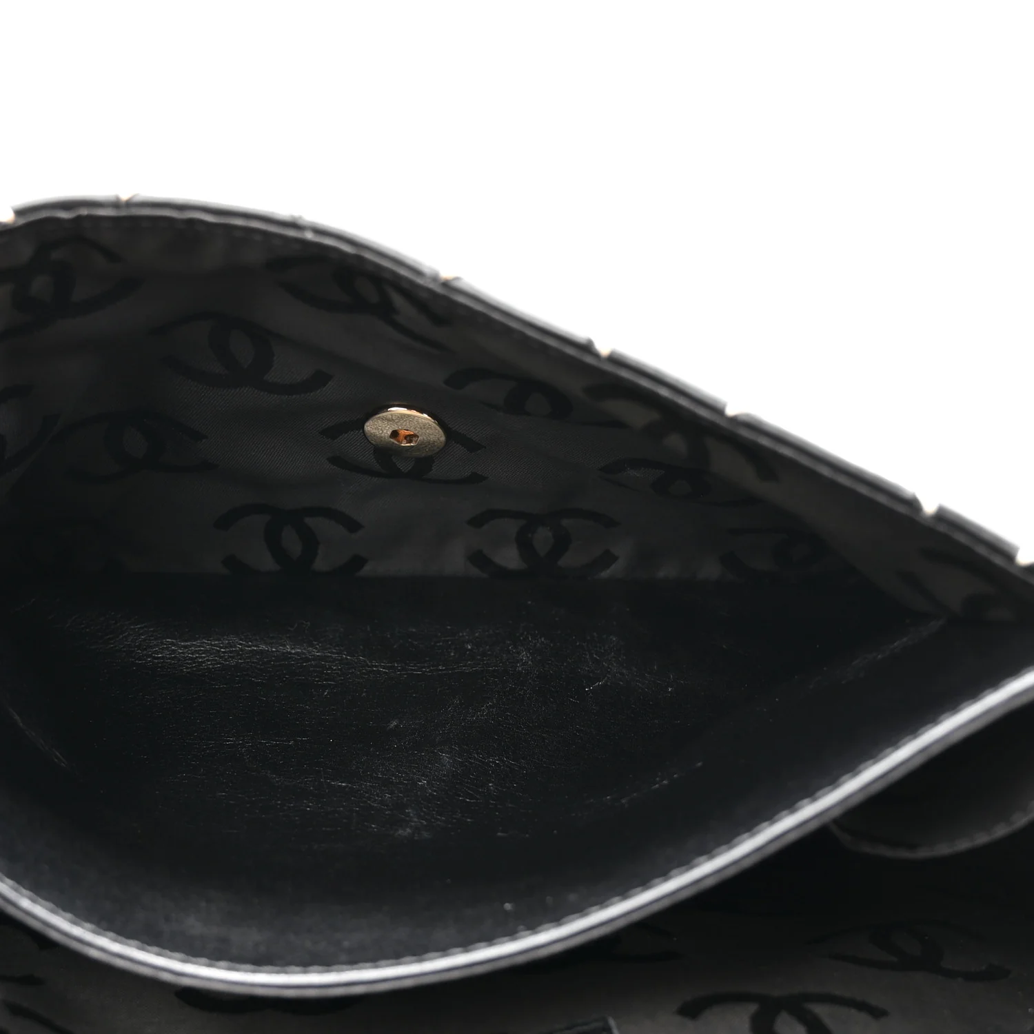 Calfskin Quilted Wild Stitch Large Top Handle Flap Black - Top Club