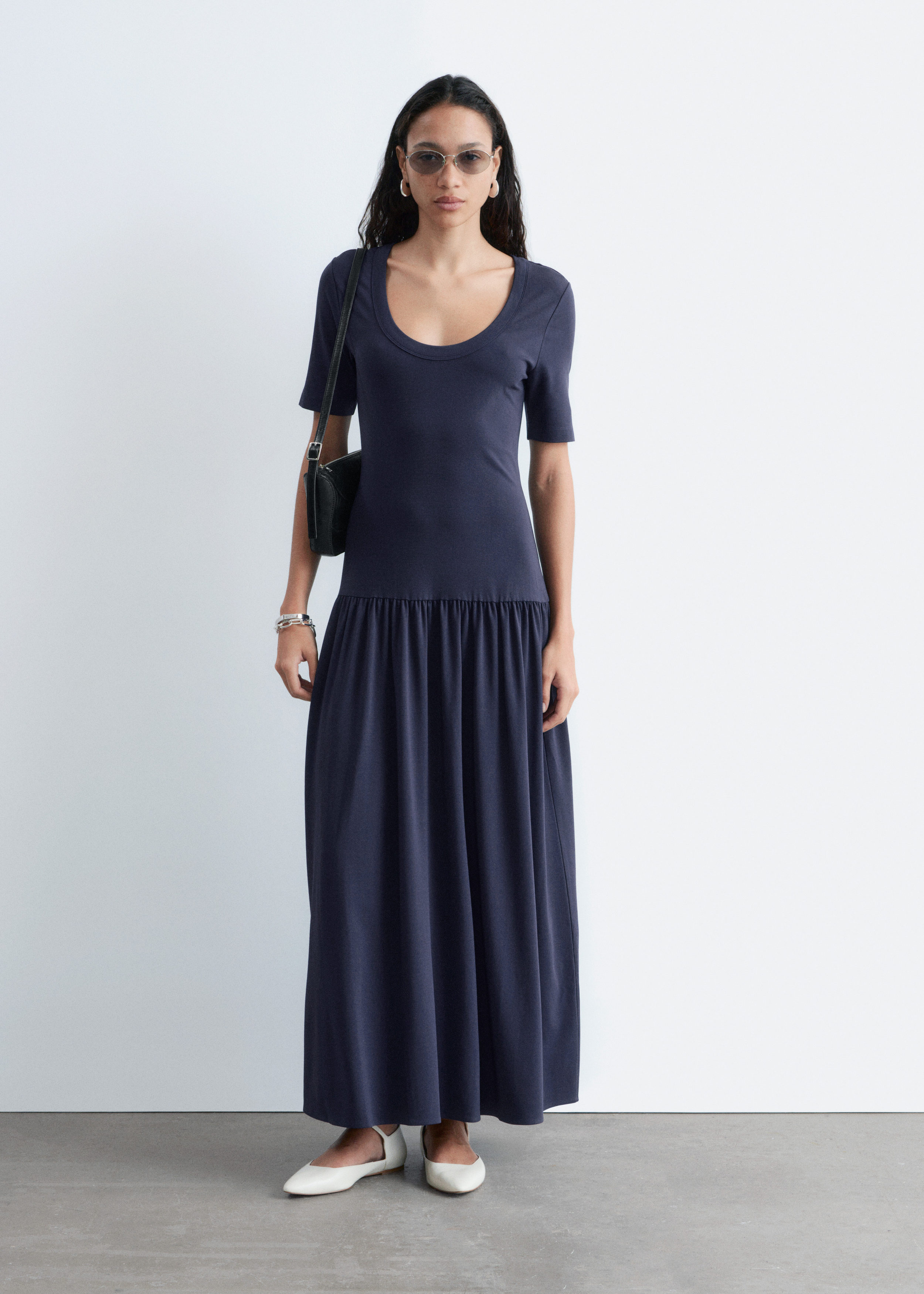 & Other Stories LONGLINE JERSEY MAXI DRESS