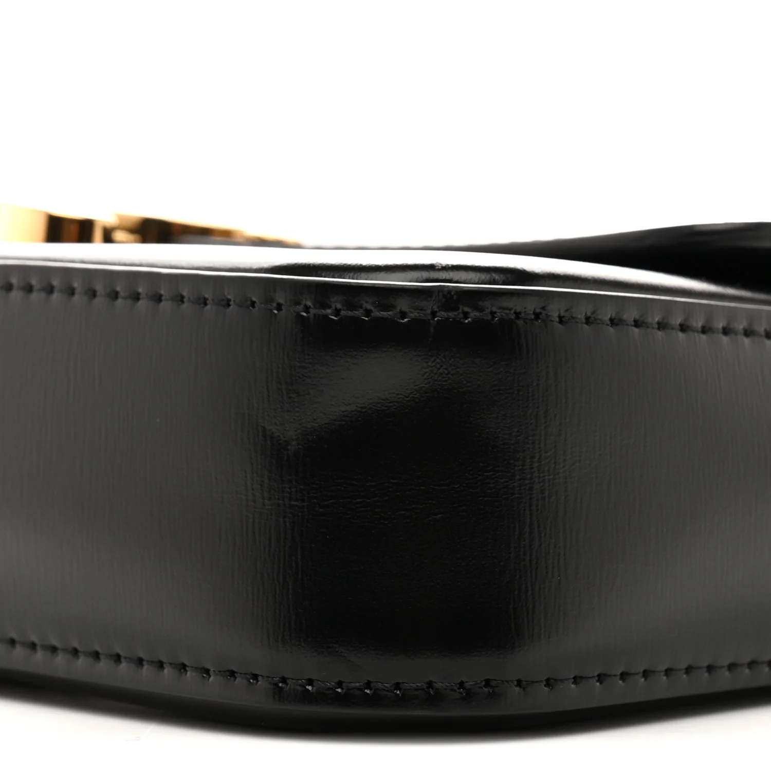 Shiny Calfskin Triomphe Chain Shoulder Bag Black - Top Club