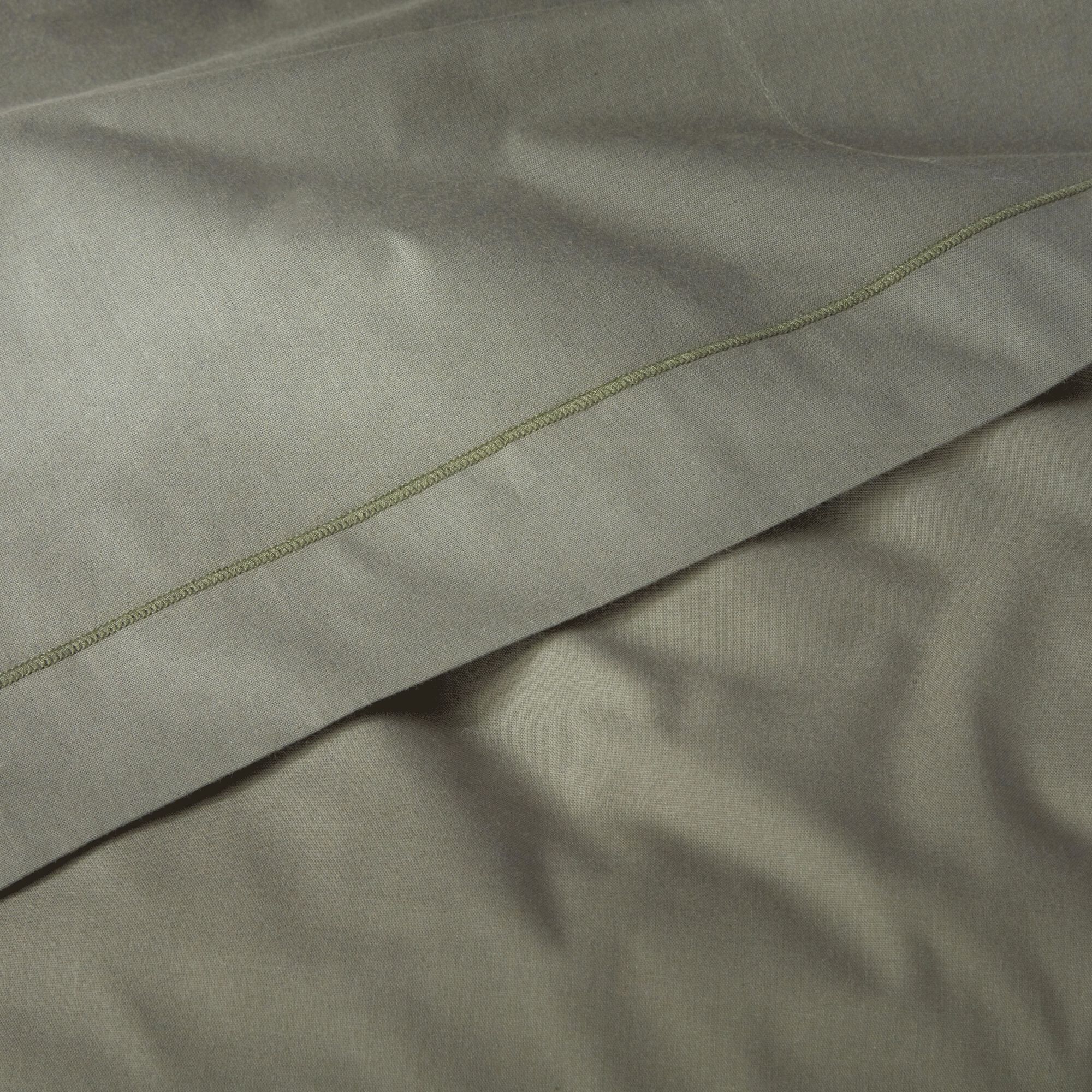 CALANQUES - Drap plat en coton 270x300cm - vert cèdre