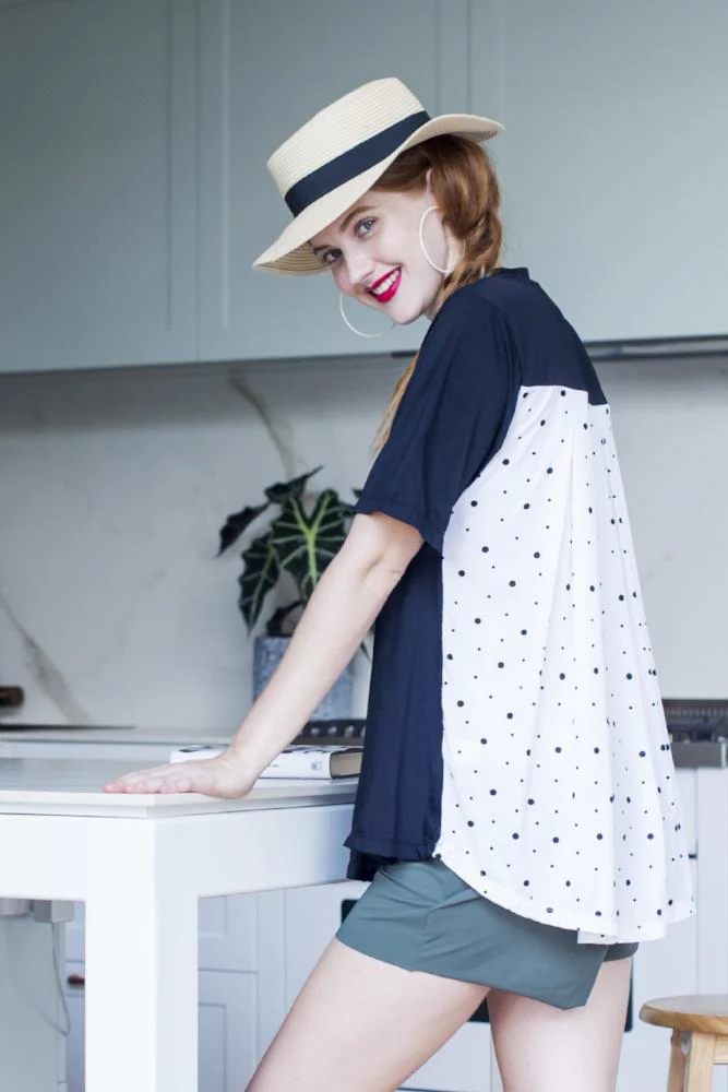 Two-toned T-Shirt - Black -  UPF50+ - IGAOMI