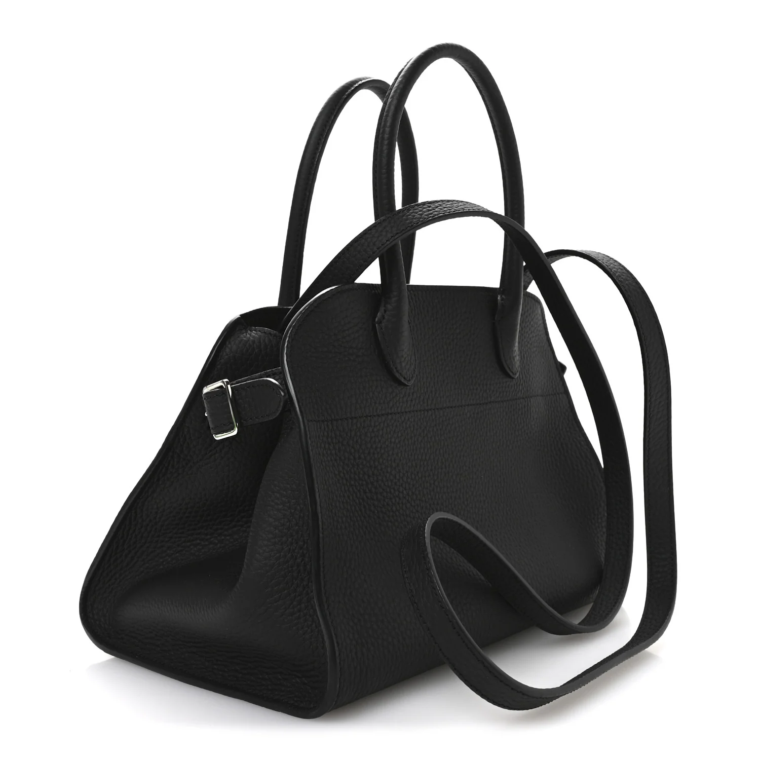 Grained Calfskin Soft Margaux 10 Bag Black - Top Club