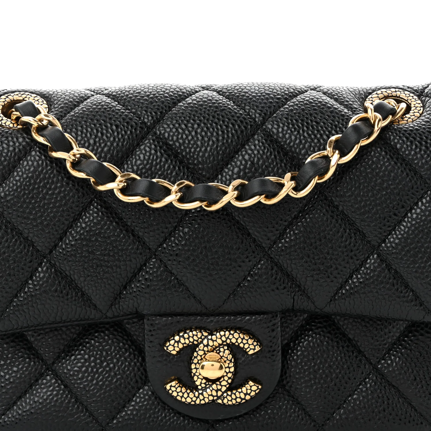 Grained Lambskin Quilted Mini Flap Black - Top Club
