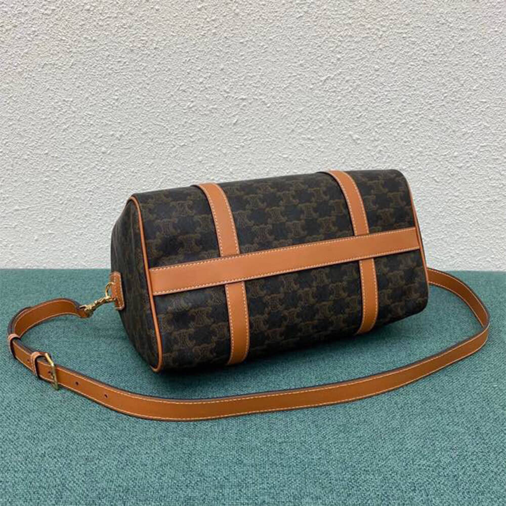 CELINE Large Boston IN Triomphe Canvas and calfskin - Top Club