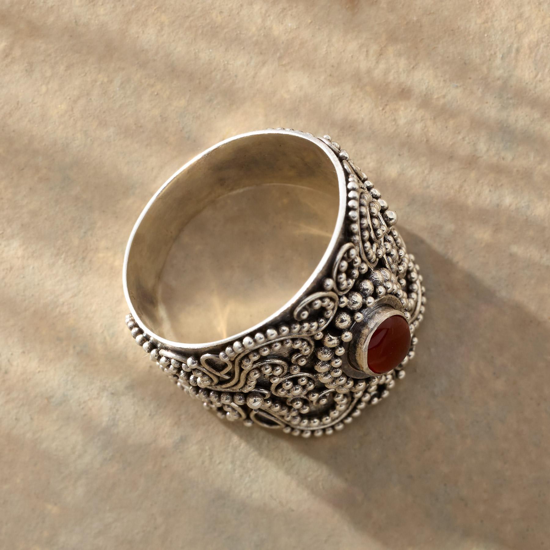Carnelian Cigar Band Ring - Sundance Living