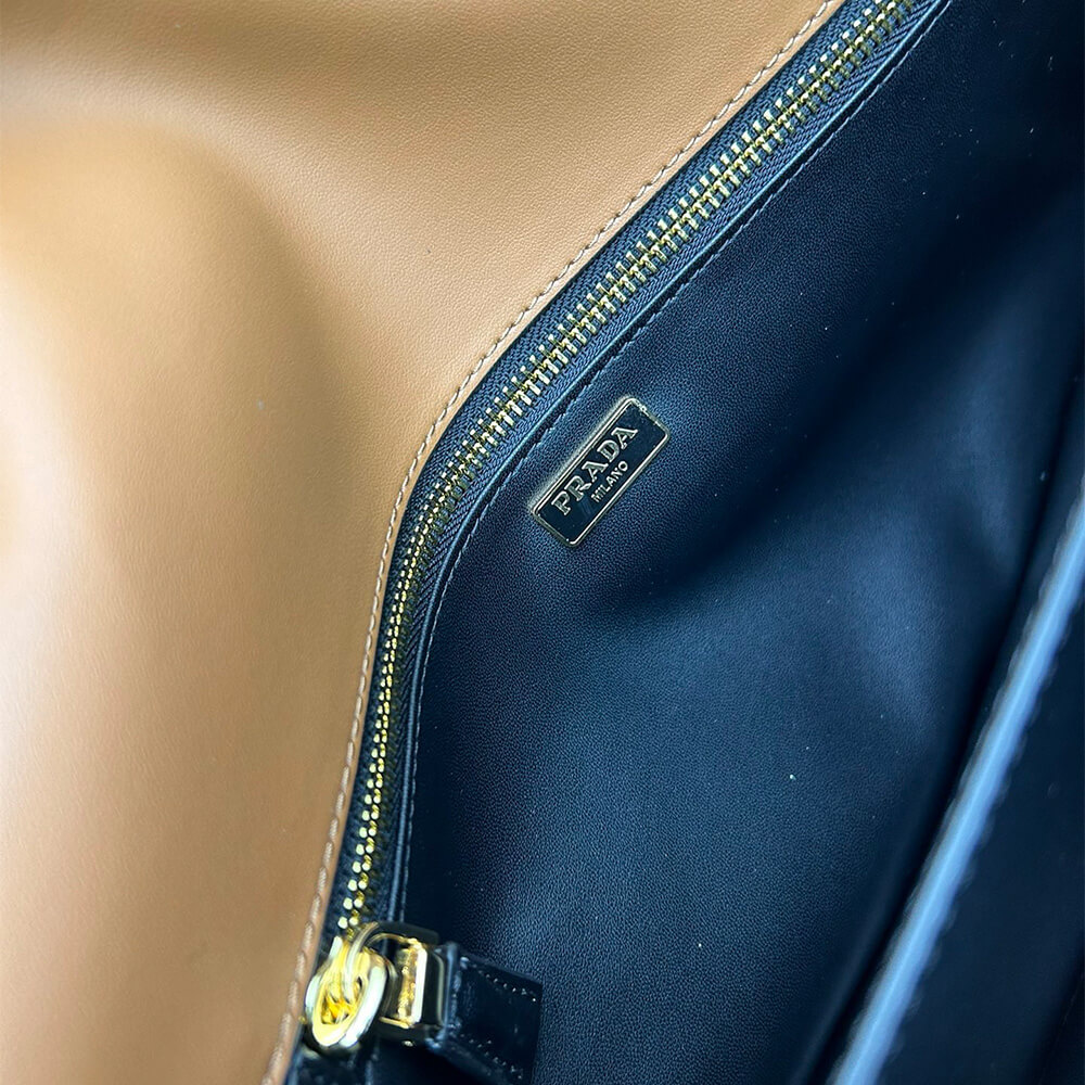 Prada Soft Sound large leather shoulder bag with charms(high-end grade) - Top Club