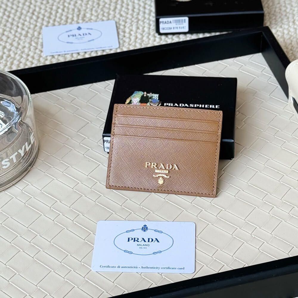 Prada Saffiano Leather Card Holder - Top Club