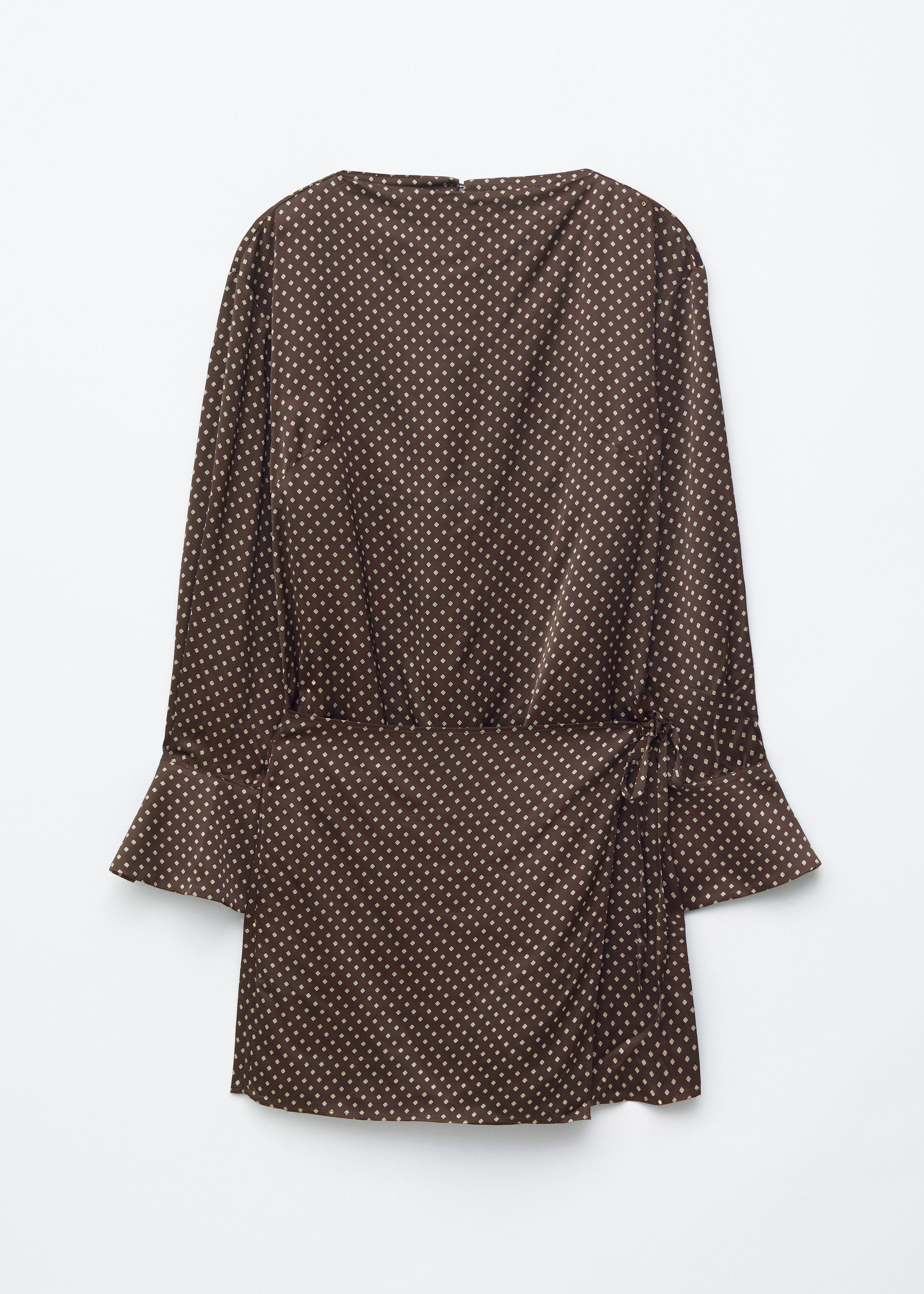 & Other Stories SATIN TIE-CLOSURE MINI DRESS