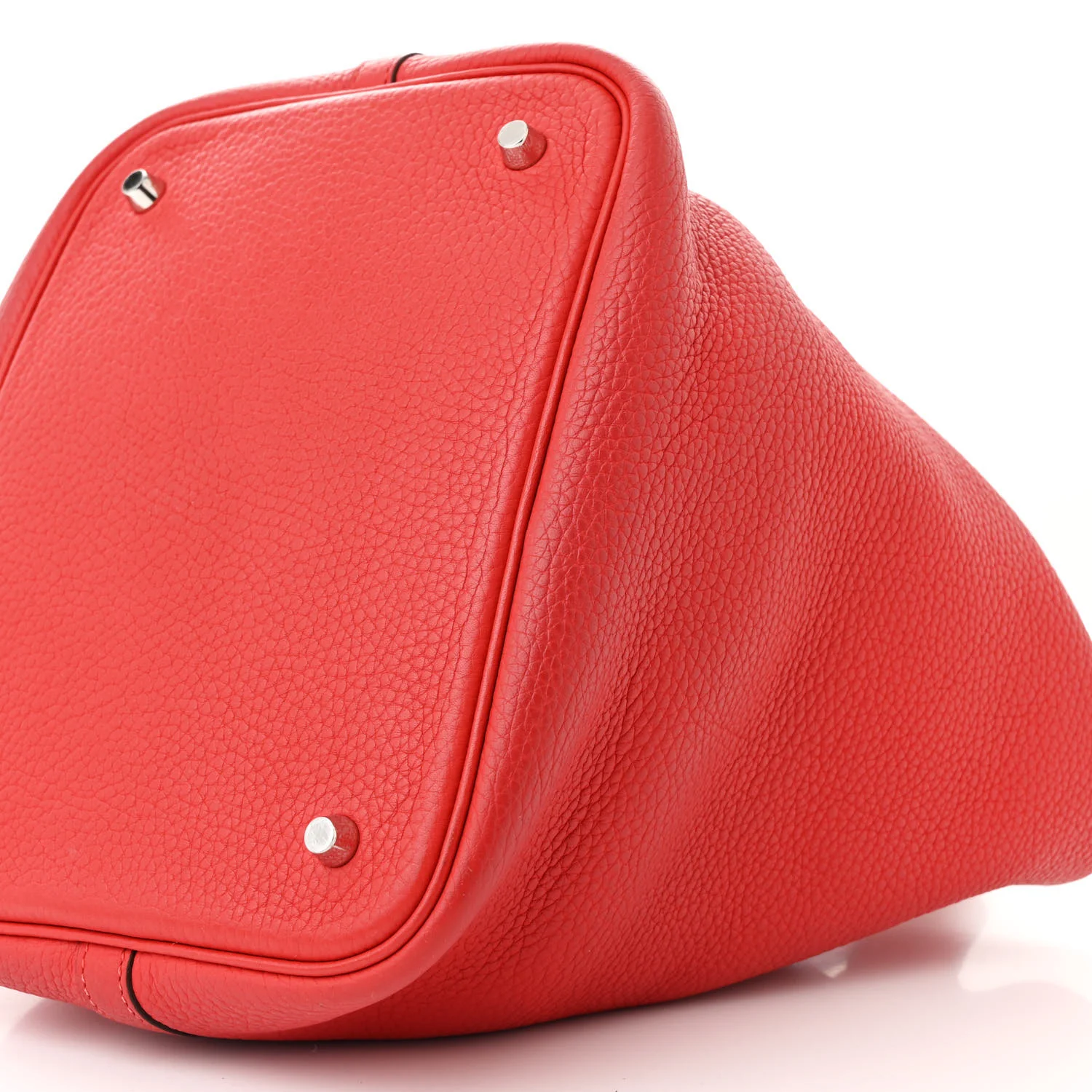 Taurillon Clemence Picotin Lock 22 MM Rouge Pivoine - Top Club