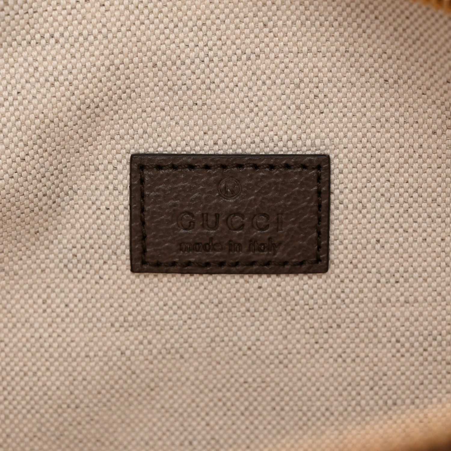 Monogram Jumbo GG Textured Dollar Calfskin Web Belt Bag Camel Ebony New Acero - Top Club