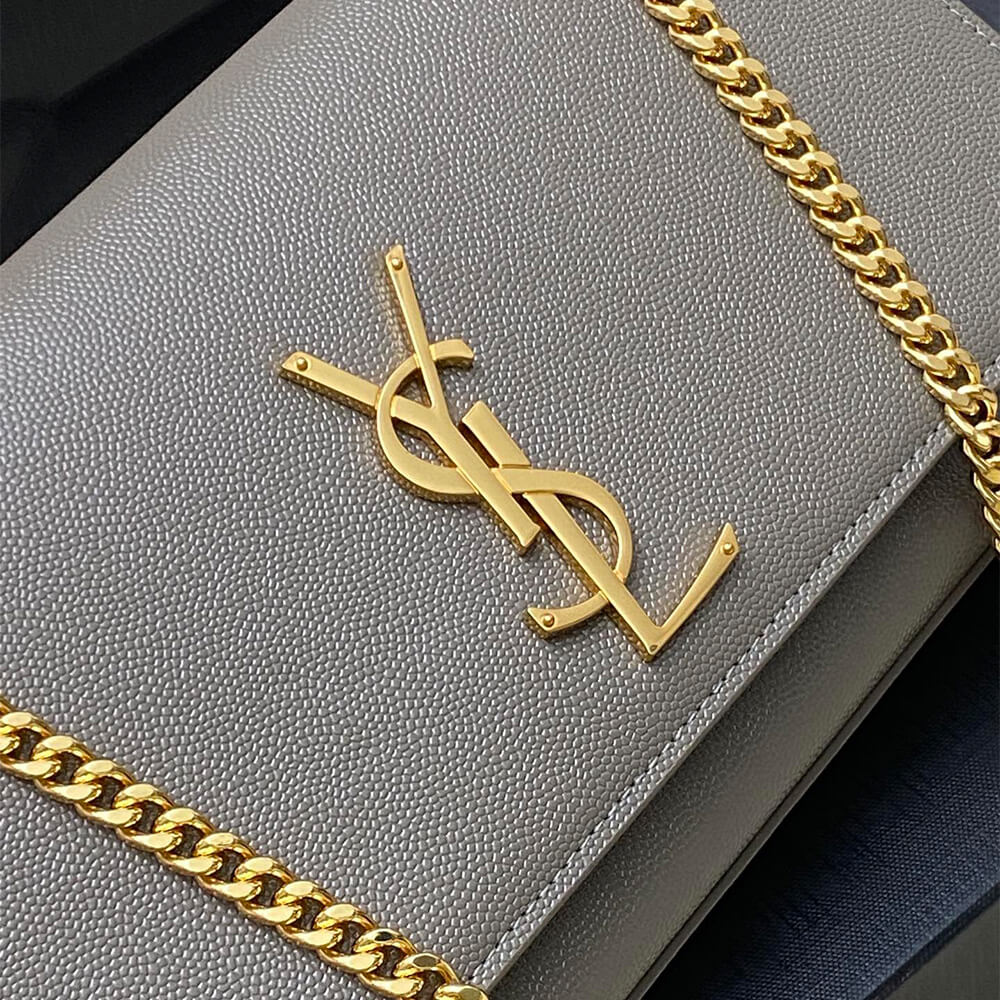 YSL kate medium in grain de poudre embossed leather - Top Club