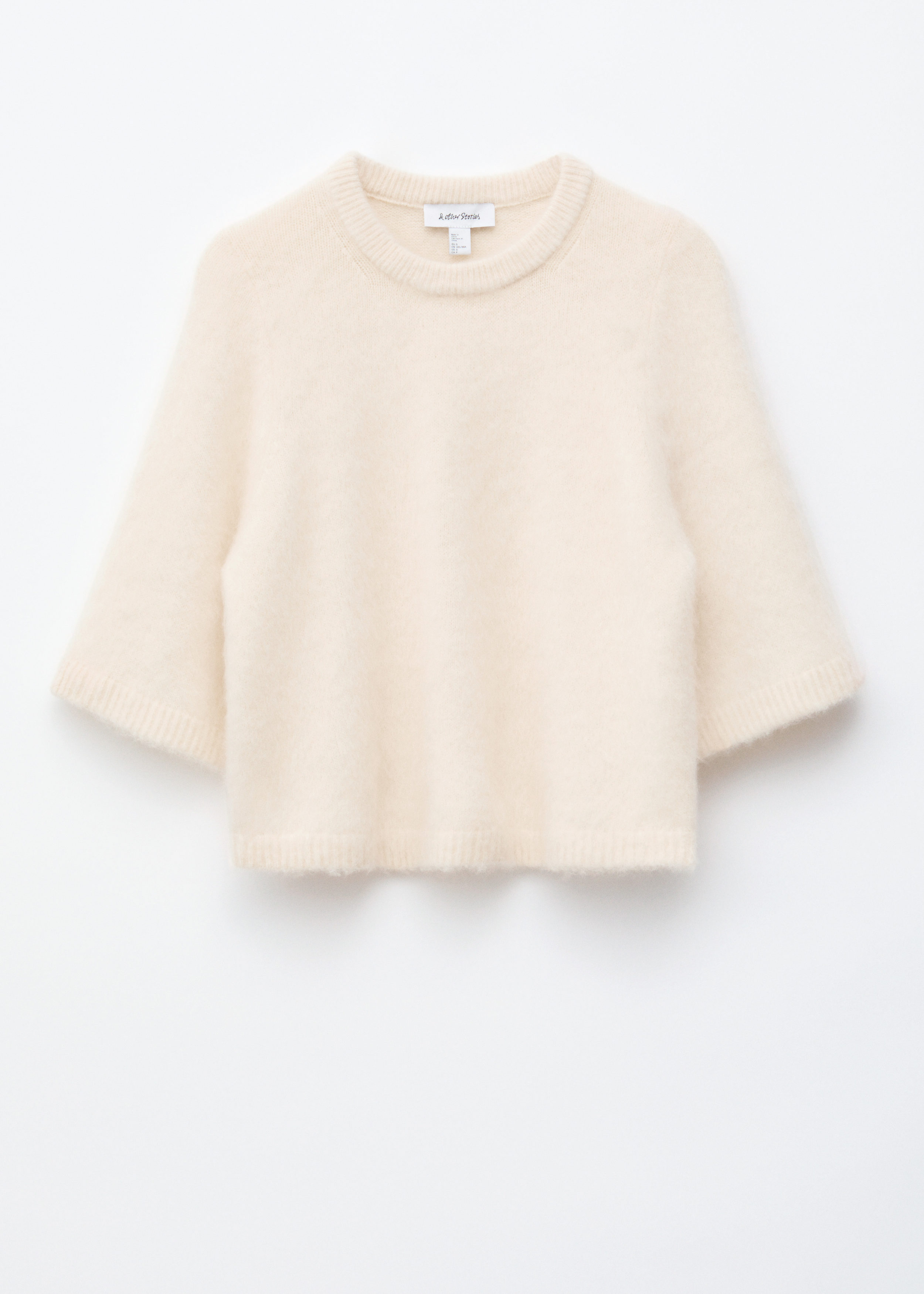 & Other Stories MOHAIR-BLEND KNITTED T-SHIRT