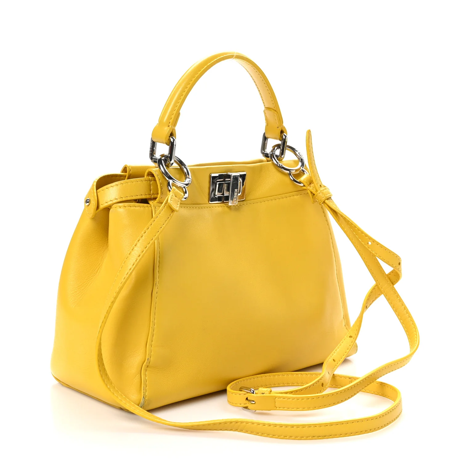 Nappa Mini Peekaboo Iconic Satchel Limone - Top Club