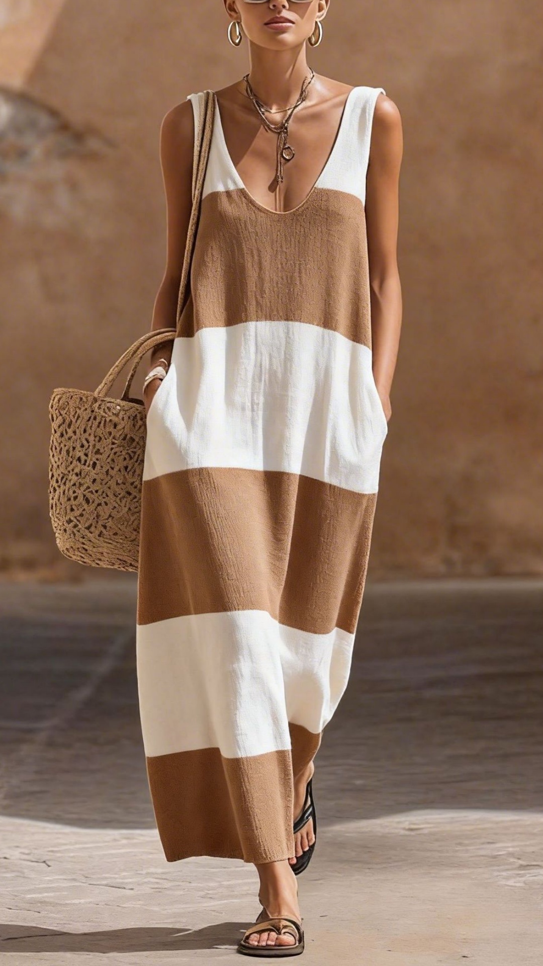 Women's Sleeveless Vintage Off-Shoulder Casual Simple Maxi Dress - Nordfashionstorm - Women's Clothing, Fashion for You - Nordfashionstorm.com