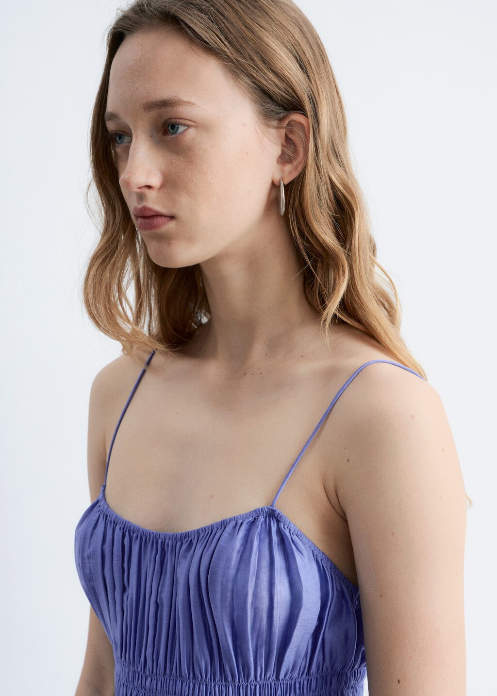 & Other Stories RUCHED MIDI DRESS