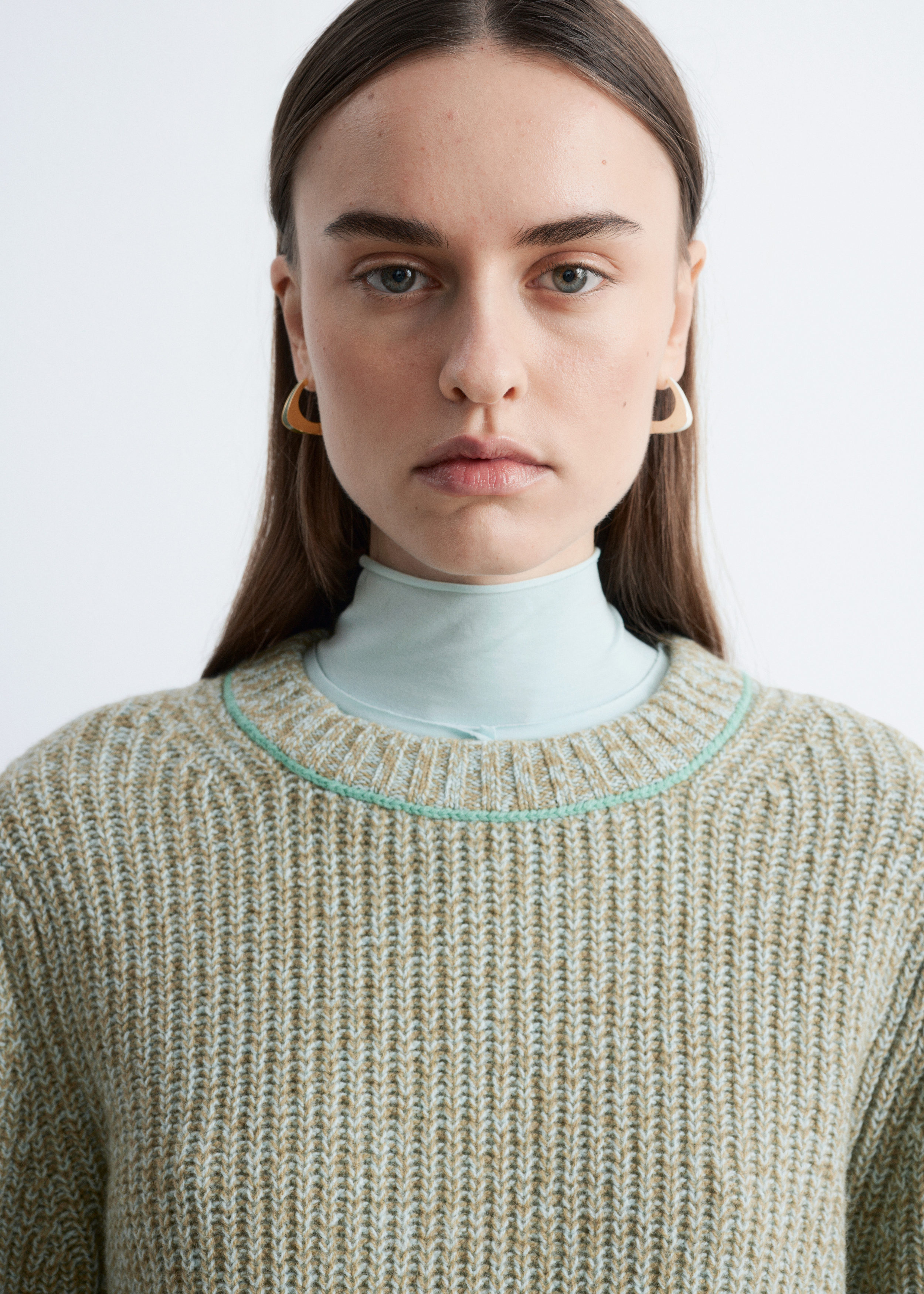 & Other Stories ACCENT-STITCH MERINO WOOL JUMPER