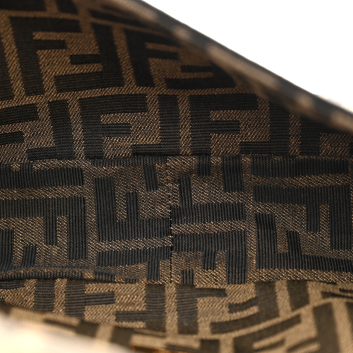 Fabric Jacquard FF 1974 Medium Baguette Tobacco Moro Black - Top Club