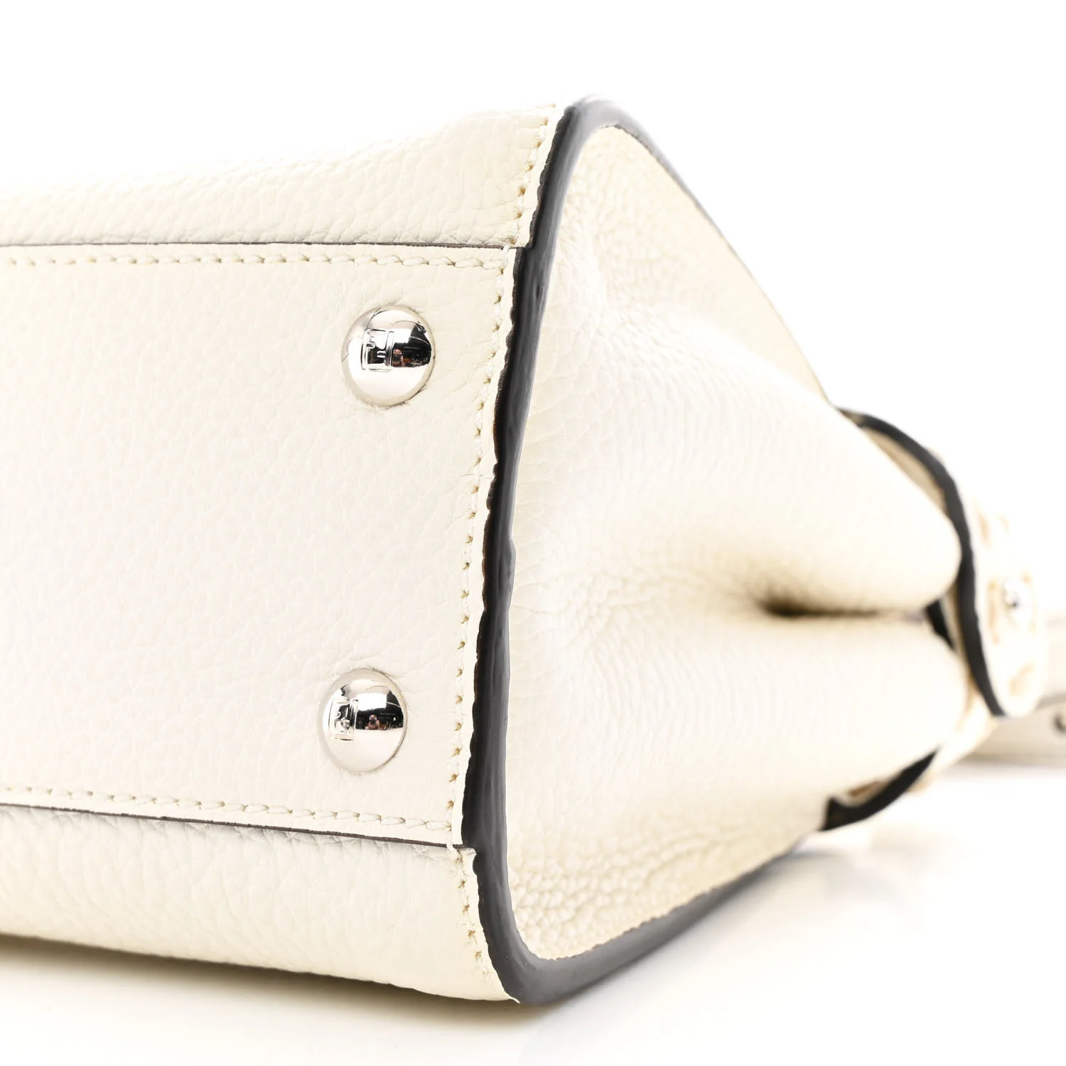 Cuoio Romano Snakeskin Selleria Mini Peekaboo Iconic Satchel White Stone - Top Club