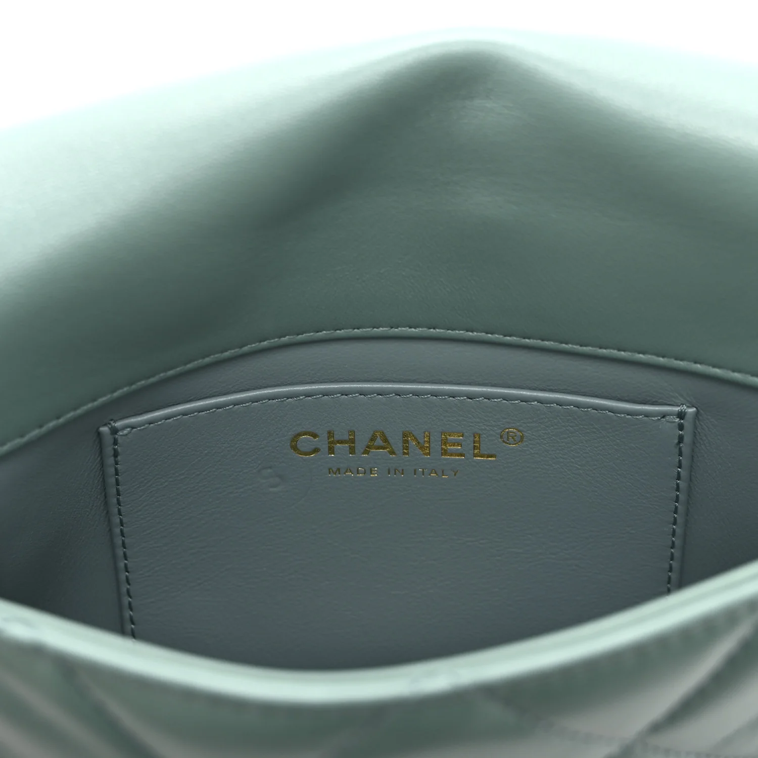 Lambskin Quilted Mini Chain Rows Flap  Green - Top Club