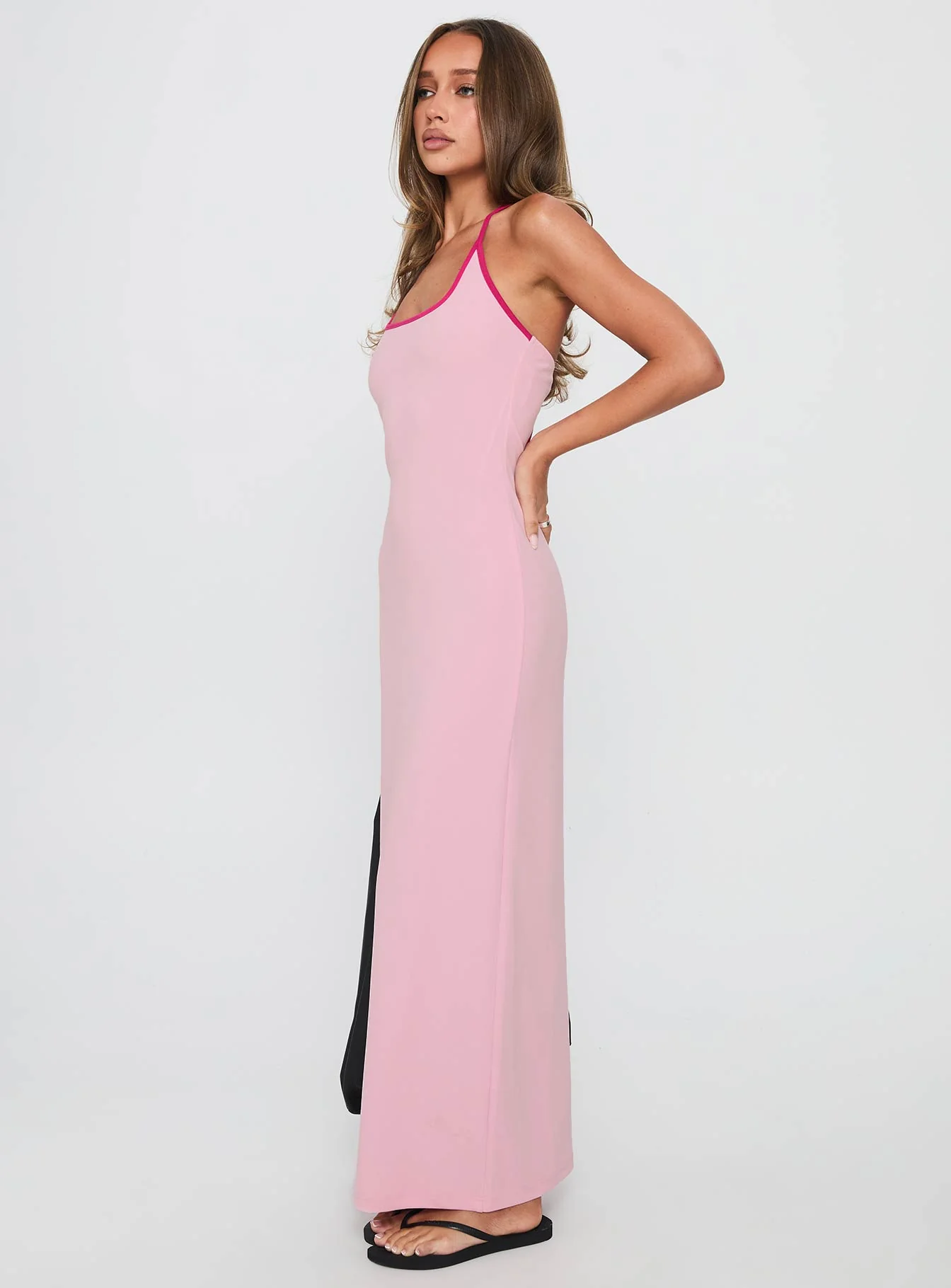 Teisha Halter Maxi Dress Pink