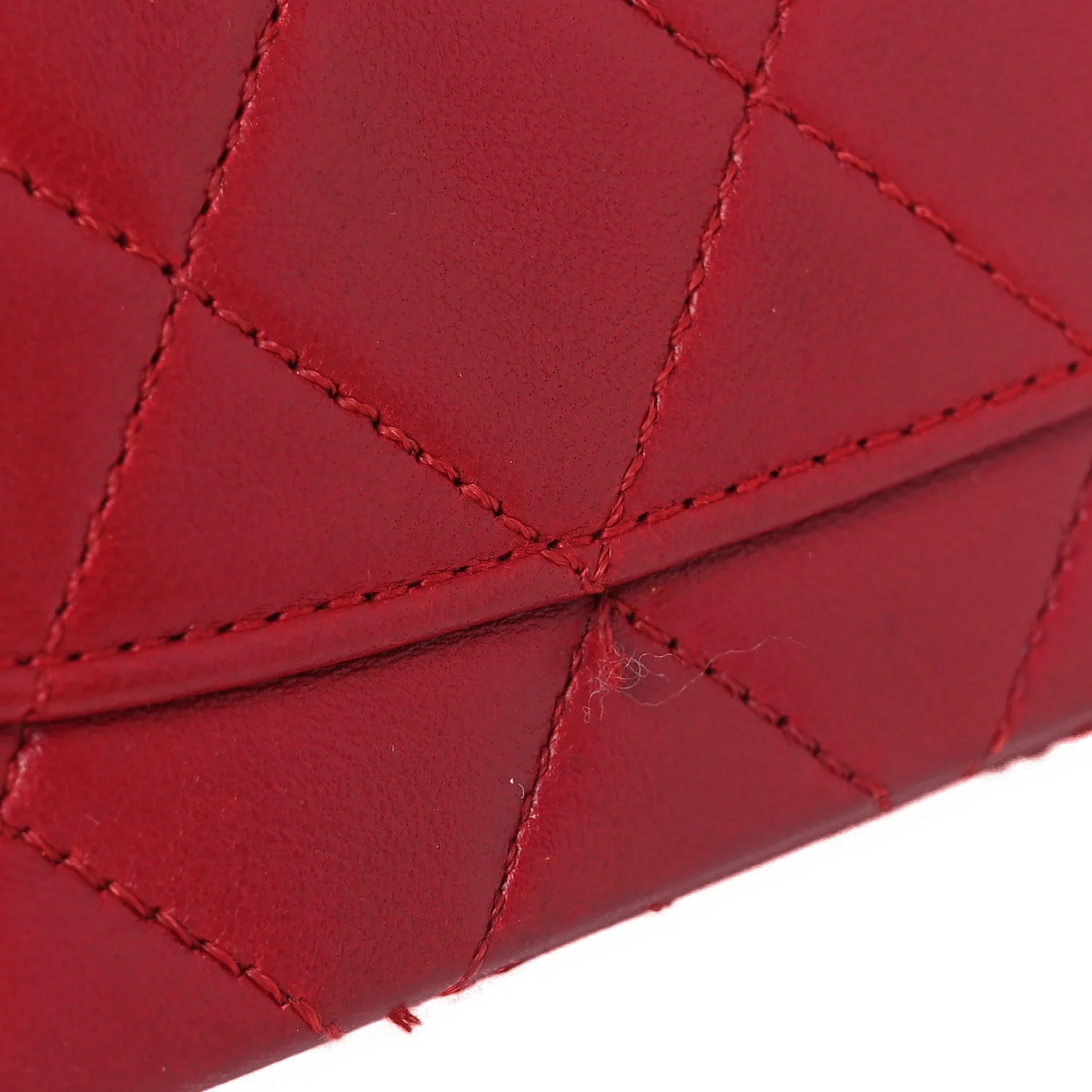 Lambskin Quilted Mini Square Flap Red - Top Club
