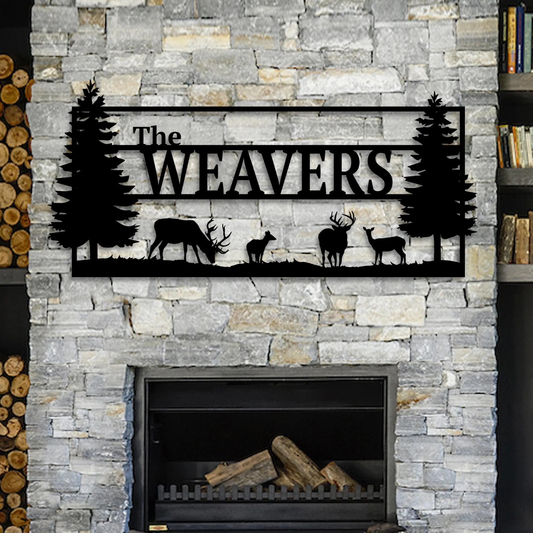 Custom Deer Metal Art With Family Name - Alvarez Pro Painting LLC