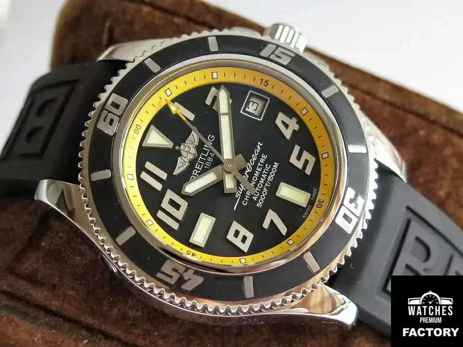 Breitling Superocean 42 Abyss Yellow A1736402 / BA32 ZF Factory Black & Yellow Dial